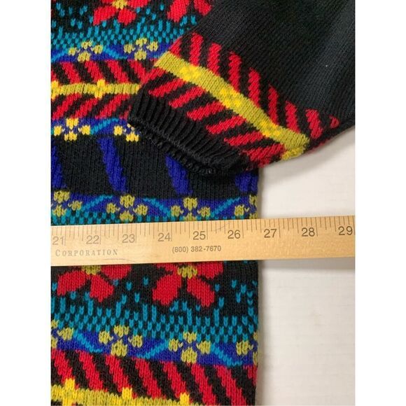 Vintage Multicolored Patterned Cardigan Sweater - Picture 8 of 9